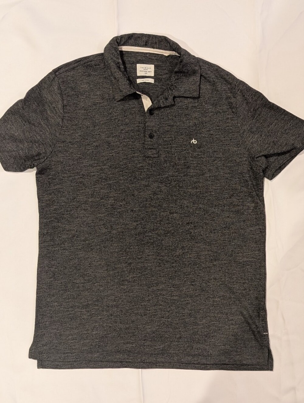 Men's Heather Dark Gray Polo Shirt Rag & Bone M